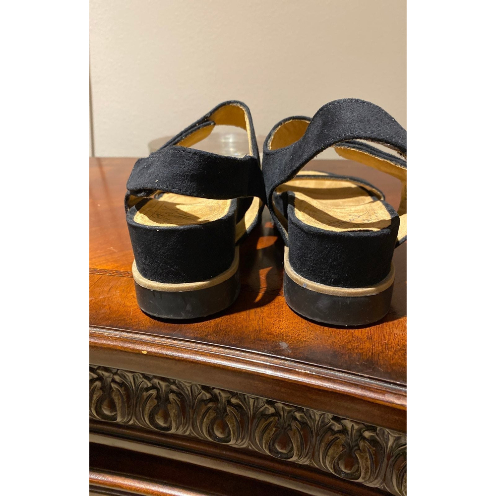 Natural Soul Kaila Wedge Sandal Black Size 7.5 - Picture 6 of 8
